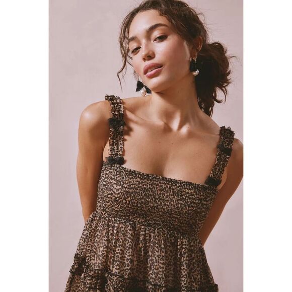 Sister Jane Lisette Leopard Print Midi Dress Size XS NWT - Picture 3 of 9